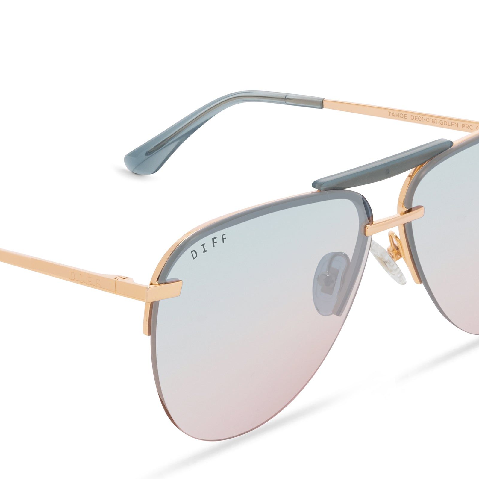 TAHOE - GOLD + BLUE TO LAVENDER FLASH SUNGLASSES sold by Diff Eyewear product image thumbnail 4