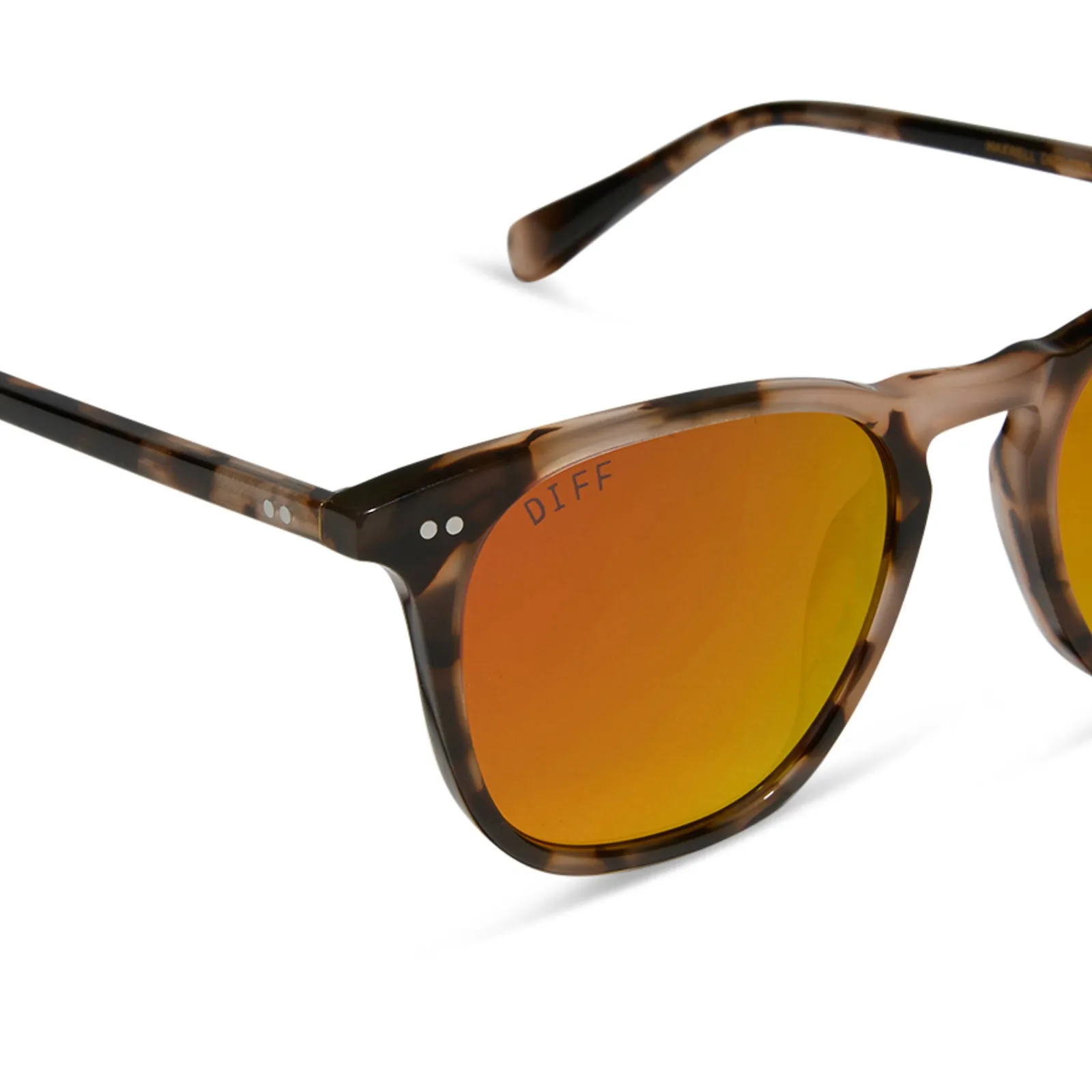 MAXWELL - HIMALAYAN TORTOISE + SUNSET MIRROR SUNGLASSES sold by Diff Eyewear product image thumbnail 4