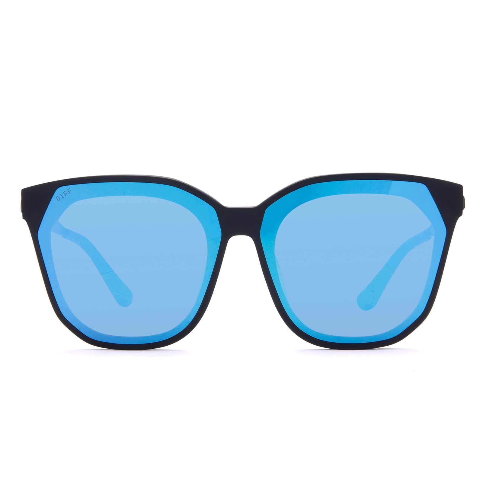 GIA II - MATTE BLACK + PURPLE MIRROR SUNGLASSES sold by Diff Eyewear