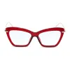 MILA - CARMINE + CLEAR GLASSES sold by Diff Eyewear