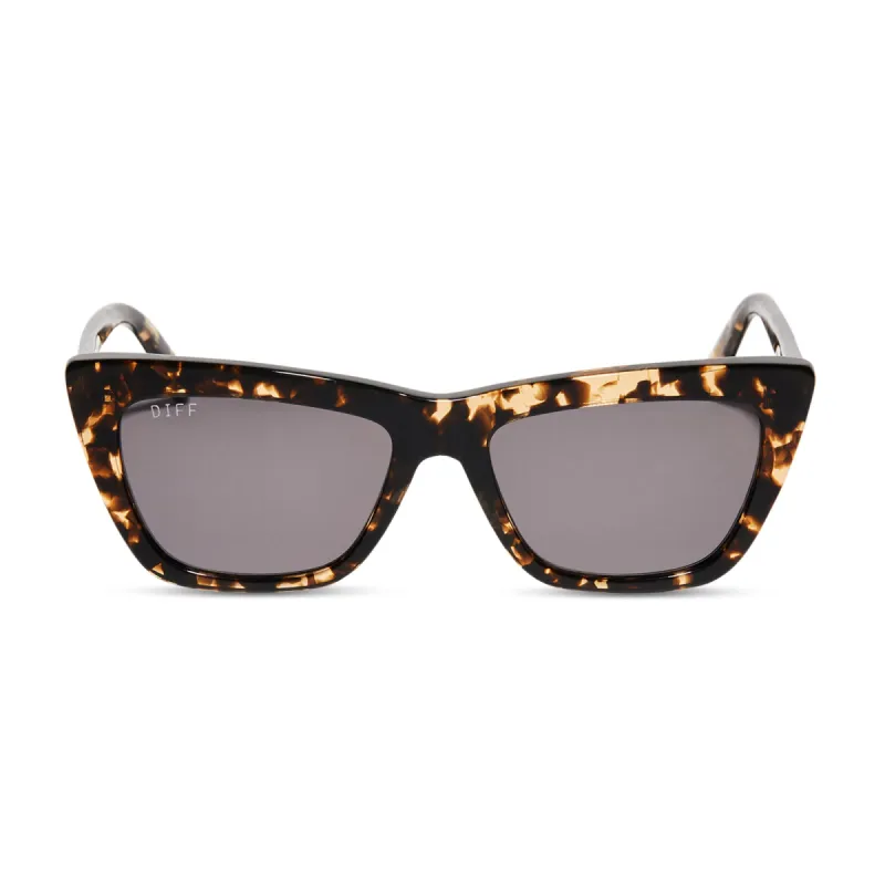 NATASHA - ESPRESSO TORTOISE + GREY SUNGLASSES sold by Diff Eyewear