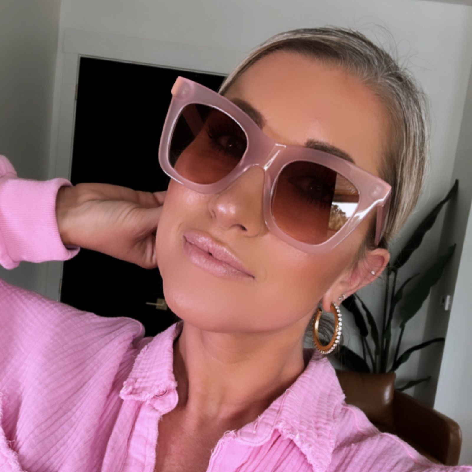 KAIA - ROSE TEA PINK + TAUPE ROSE GRADIENT SUNGLASSES sold by Diff Eyewear product image thumbnail 5