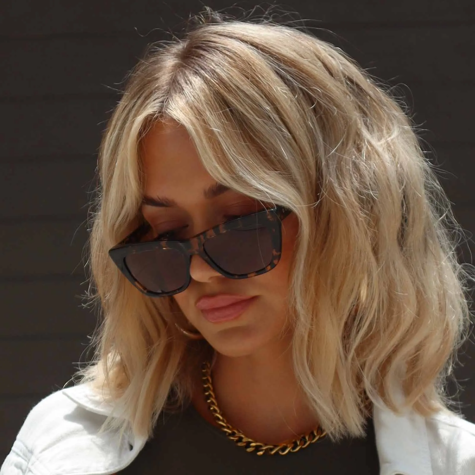 NATASHA - ESPRESSO TORTOISE + GREY SUNGLASSES sold by Diff Eyewear product image thumbnail 5