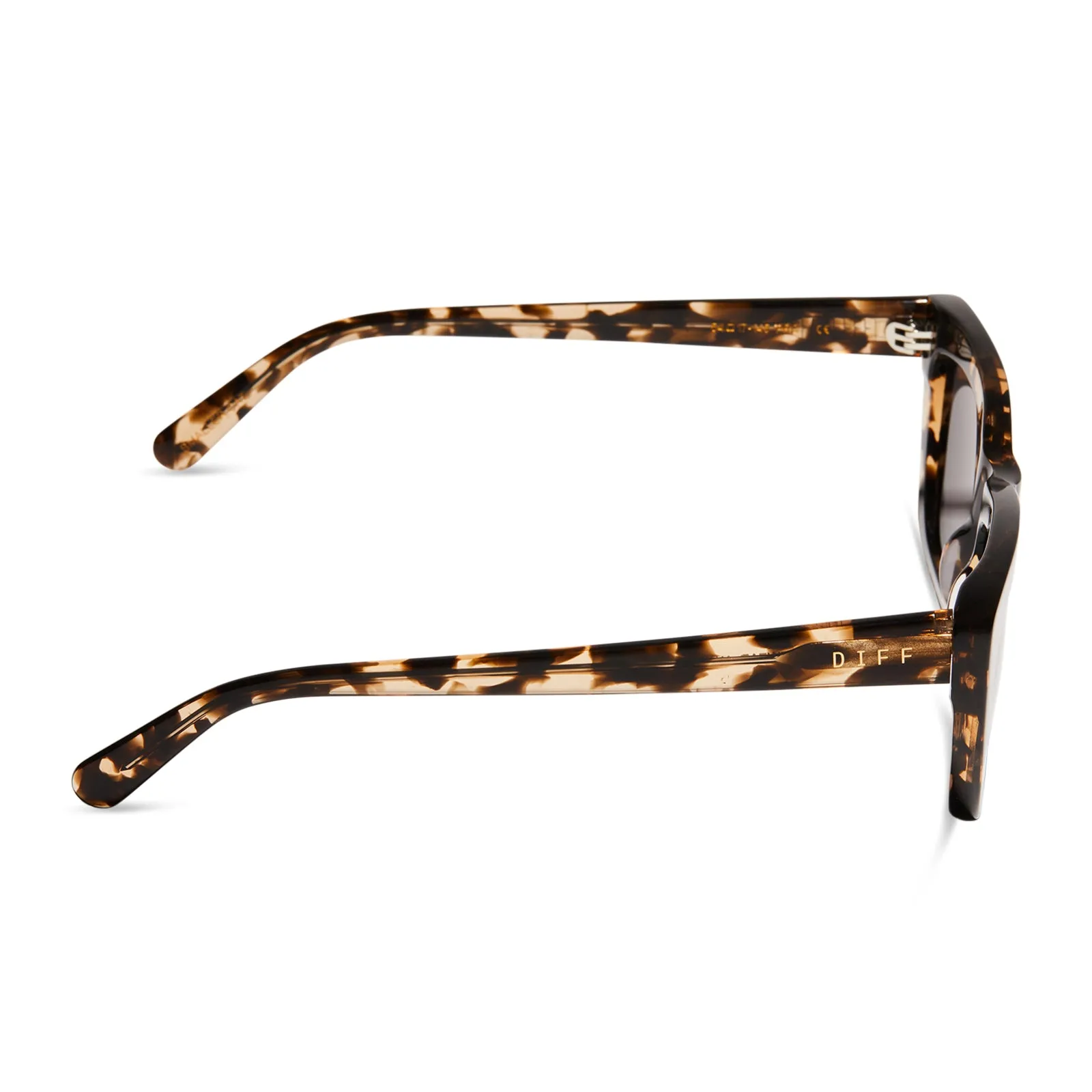 NATASHA - ESPRESSO TORTOISE + GREY SUNGLASSES sold by Diff Eyewear product image thumbnail 3
