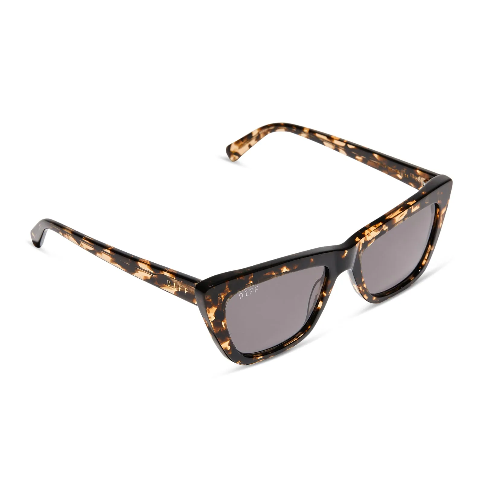 NATASHA - ESPRESSO TORTOISE + GREY SUNGLASSES sold by Diff Eyewear product image thumbnail 4