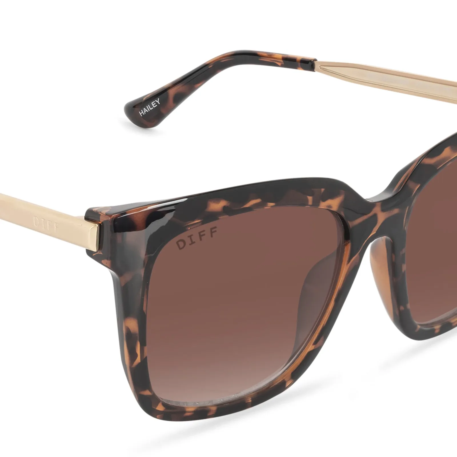 HAILEY - DARK TORTOISE + BROWN GRADIENT SUNGLASSES sold by Diff Eyewear product image thumbnail 3