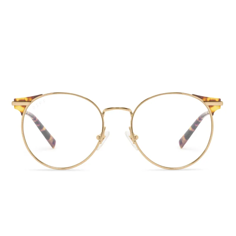 SUMMIT - GOLD + BLUE LIGHT GLASSES sold by Diff Eyewear
