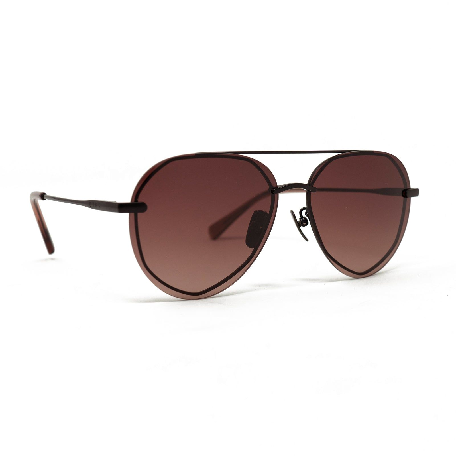 LENOX XS - MATTE BLACK + MAROON GRADIENT SUNGLASSES sold by Diff Eyewear product image thumbnail 2