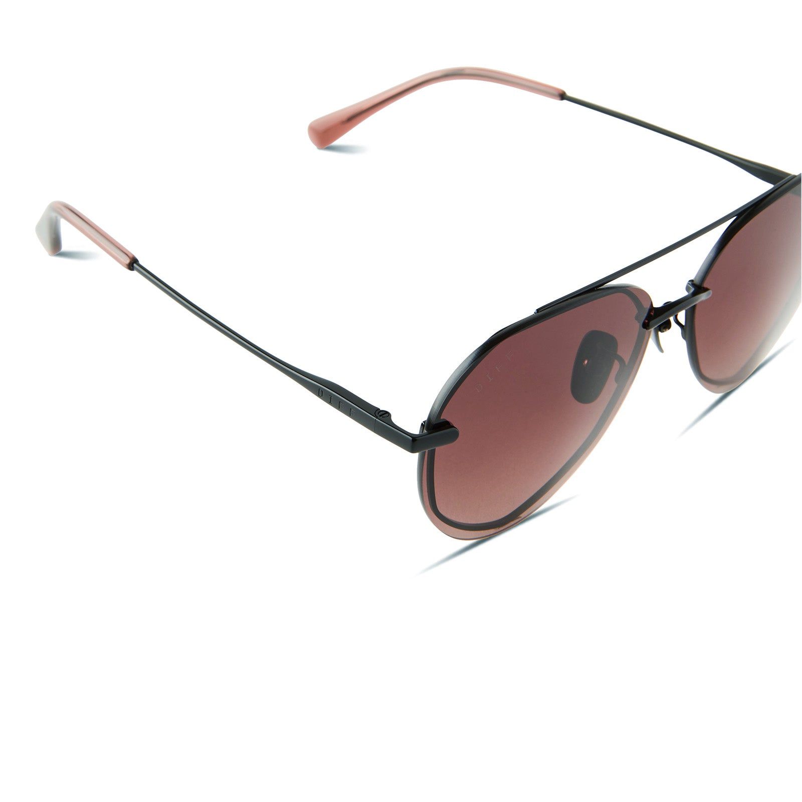 LENOX XS - MATTE BLACK + MAROON GRADIENT SUNGLASSES sold by Diff Eyewear product image thumbnail 4