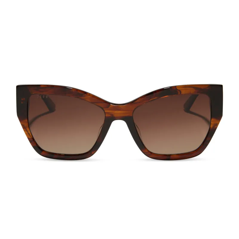 VIVIENNE - SEQUOIA TORTOISE + BROWN GRADIENT + POLARIZED SUNGLASSES sold by Diff Eyewear
