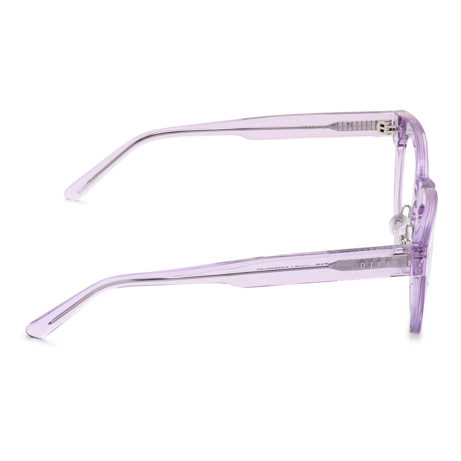 SUMMER - LAVENDER FOG CRYSTAL + CLEAR GLASSES sold by Diff Eyewear product image thumbnail 3