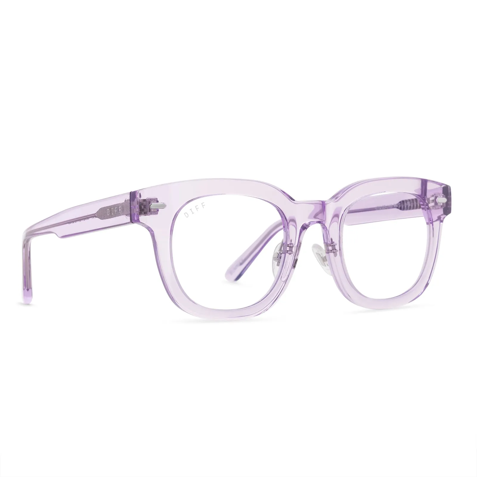 SUMMER - LAVENDER FOG CRYSTAL + CLEAR GLASSES sold by Diff Eyewear product image thumbnail 2