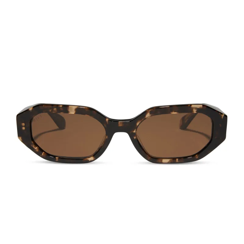 ALLEGRA - ESPRESSO TORTOISE + BROWN + POLARIZED SUNGLASSES sold by Diff Eyewear