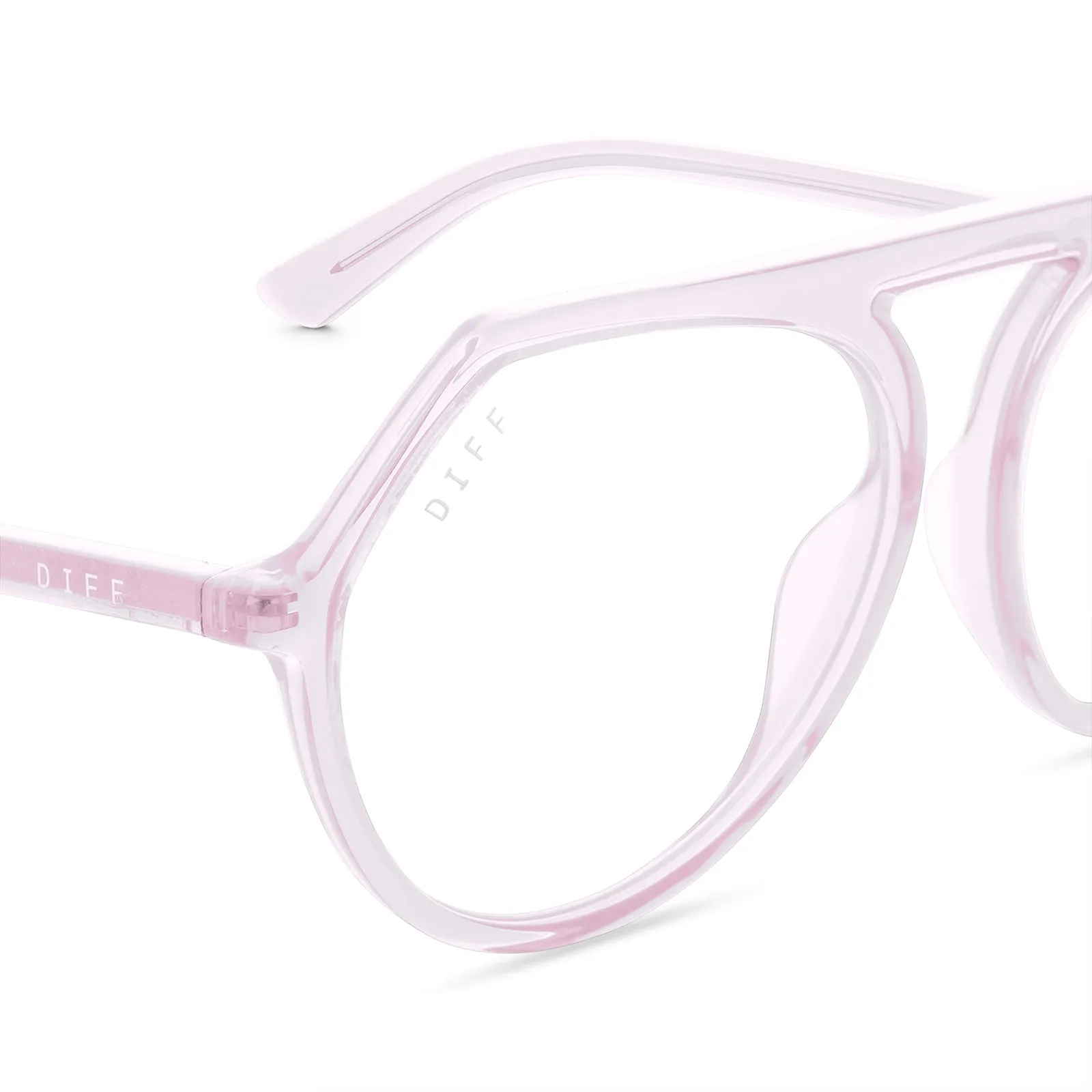 ELLIS - LIGHT PINK CRYSTAL + BLUE LIGHT TECHNOLOGY sold by Diff Eyewear product image thumbnail 3