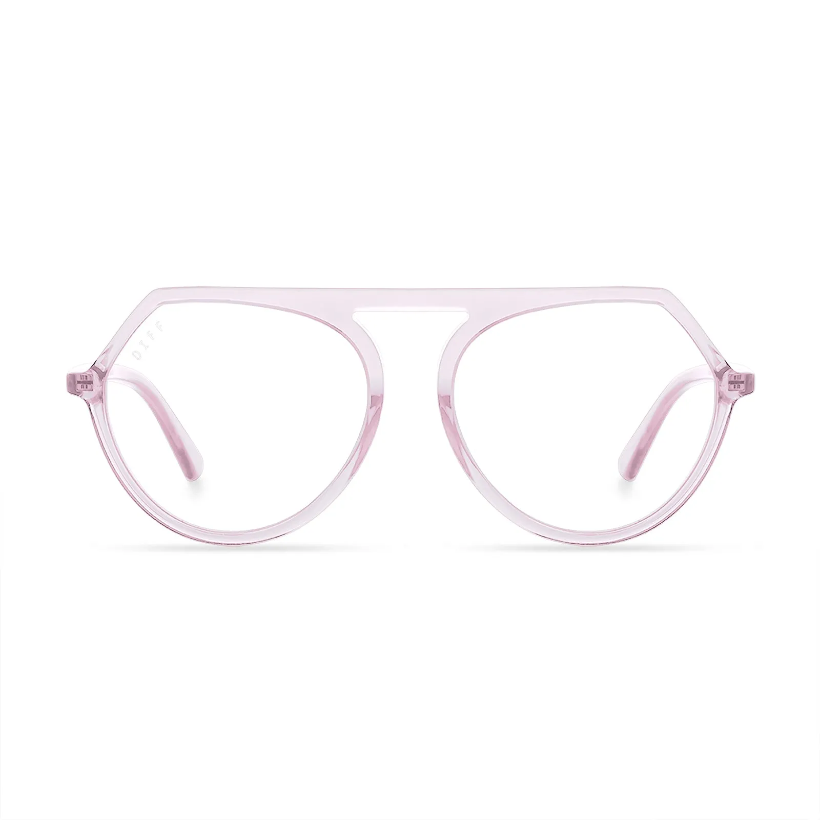 ELLIS - LIGHT PINK CRYSTAL + BLUE LIGHT TECHNOLOGY sold by Diff Eyewear