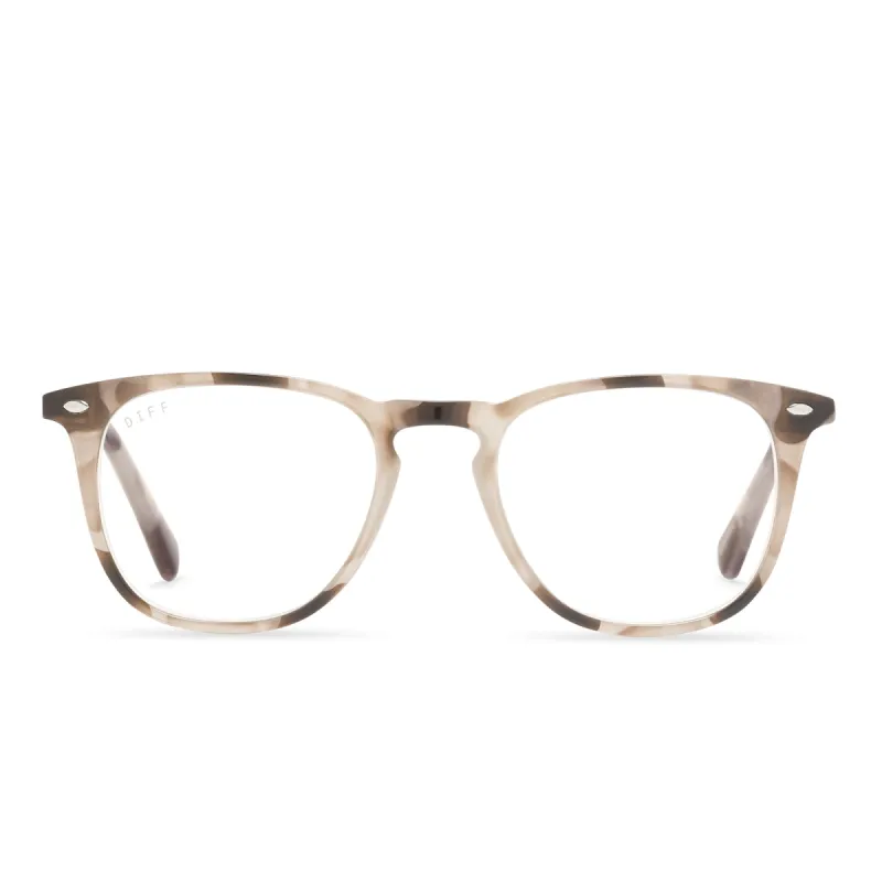 GRIFFIN - CREAM TORTOISE + BLUE LIGHT TECHNOLOGY GLASSES sold by Diff Eyewear