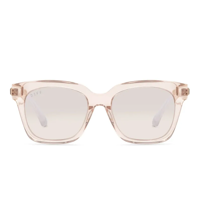 BELLA XS - SANDSTONE CRYSTAL + BEIGE MIRROR SUNGLASSES sold by Diff Eyewear