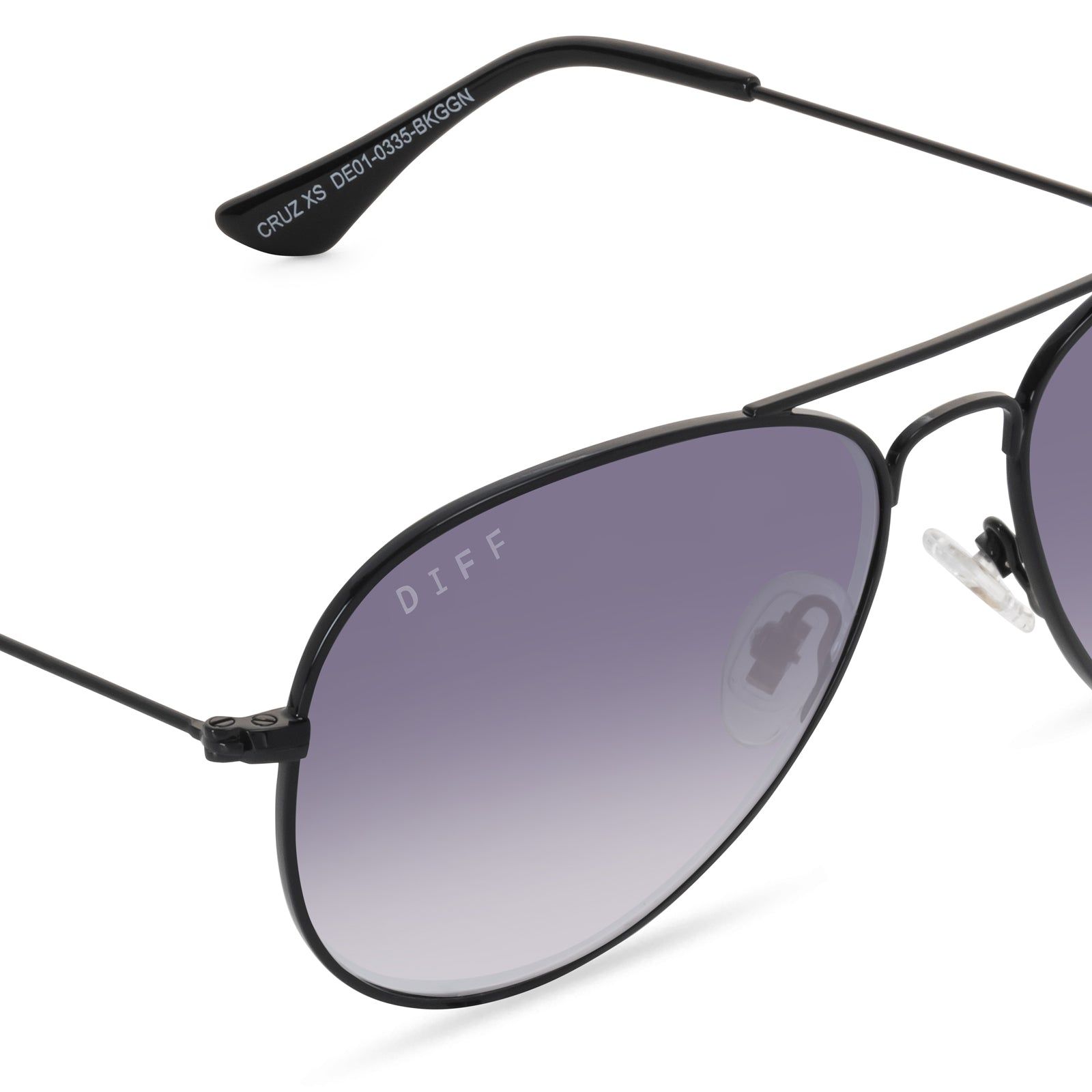 CRUZ XS - BLACK + GREY SUNGLASSES sold by Diff Eyewear product image thumbnail 3