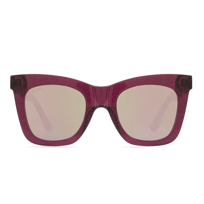 KAIA - FESTIVE UMBRIA + CHERRY BLOSSOM MIRROR SUNGLASSES sold by Diff Eyewear