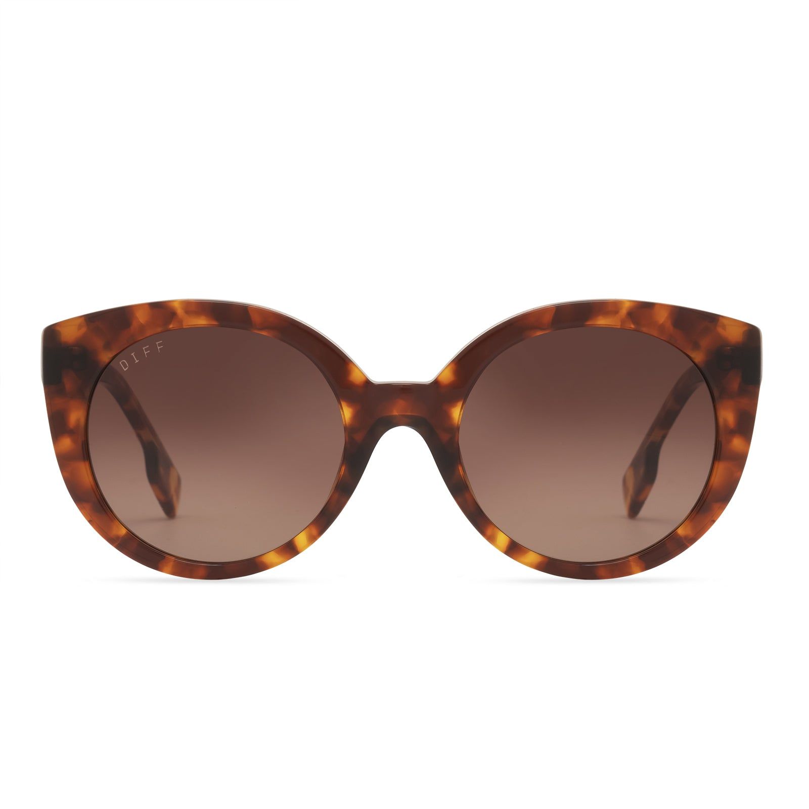 EMMY - AMBER TORTOISE + BROWN GRADIENT + POLARIZED SUNGLASSES sold by Diff Eyewear
