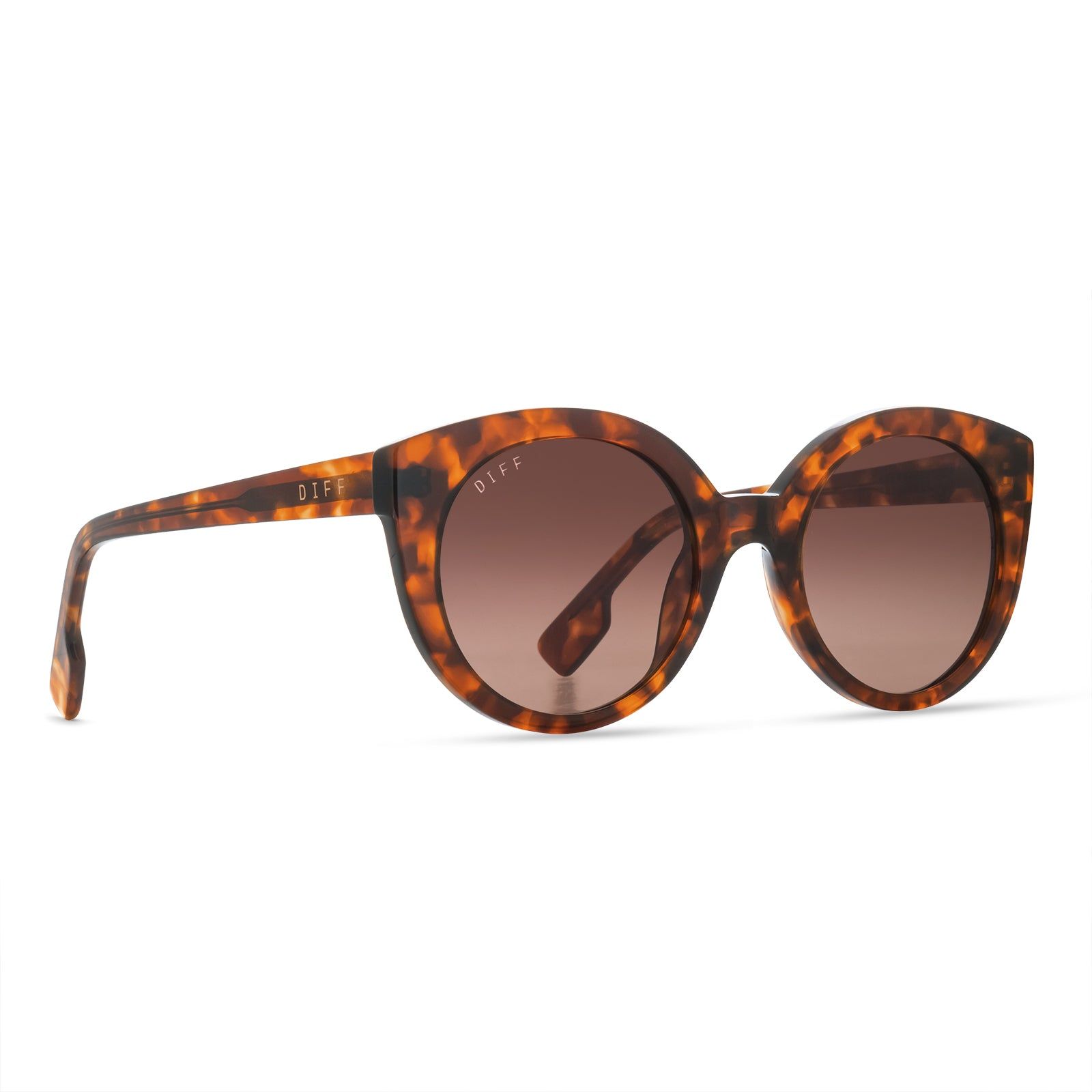 EMMY - AMBER TORTOISE + BROWN GRADIENT + POLARIZED SUNGLASSES sold by Diff Eyewear product image thumbnail 2
