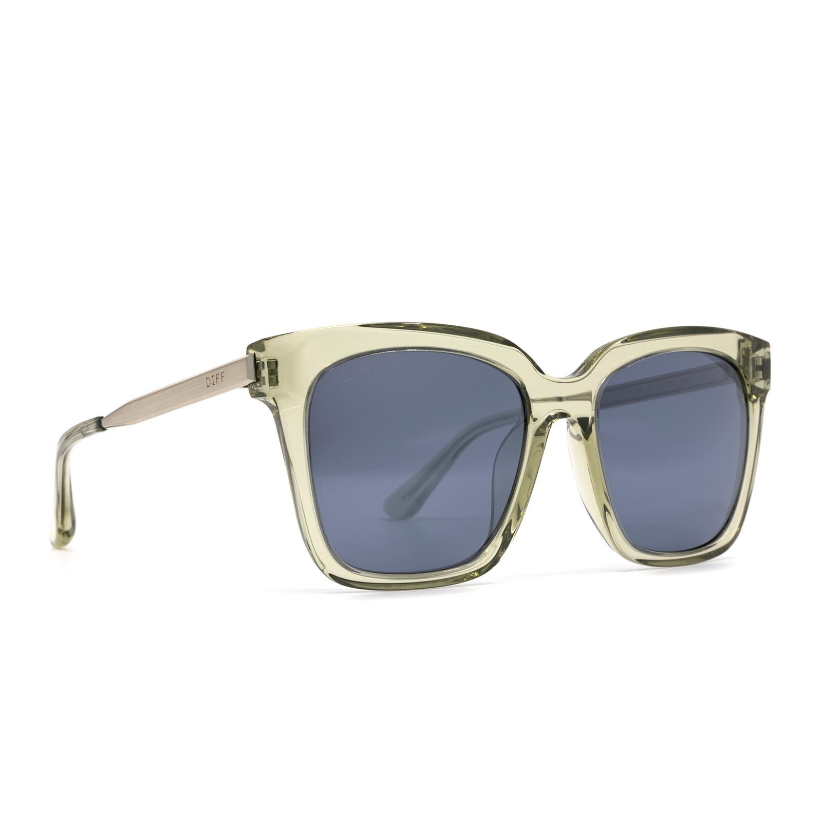 BELLA - OLIVE CRYSTAL + GREY MIRROR SUNGLASSES sold by Diff Eyewear product image thumbnail 2