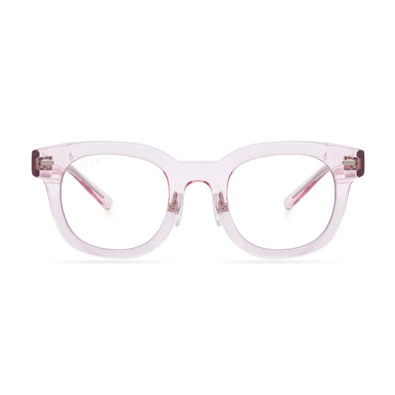 SUMMER - LIGHT PINK CRYSTAL + BLUE LIGHT TECHNOLOGY GLASSES sold by Diff Eyewear