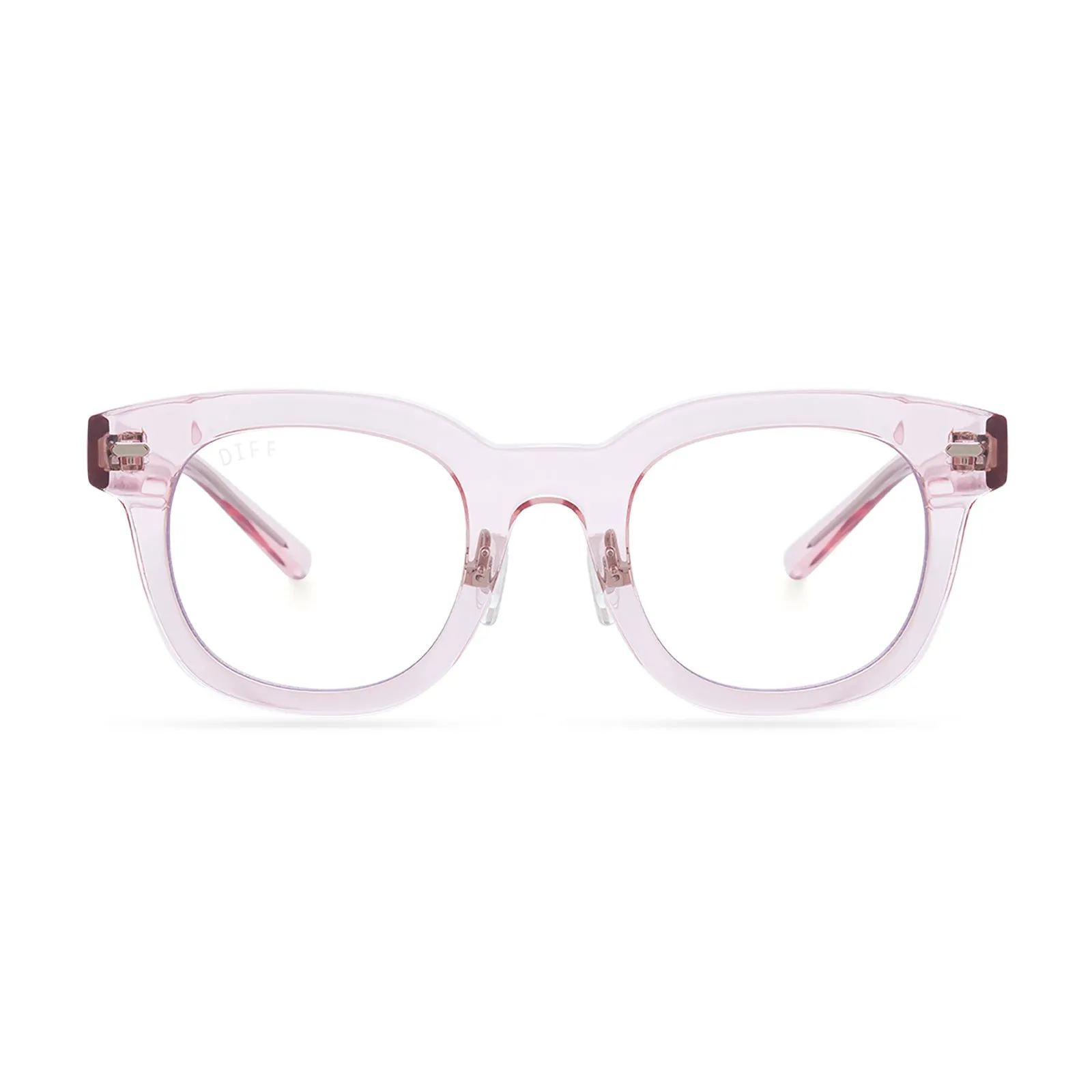 SUMMER - LIGHT PINK CRYSTAL + BLUE LIGHT TECHNOLOGY GLASSES sold by Diff Eyewear