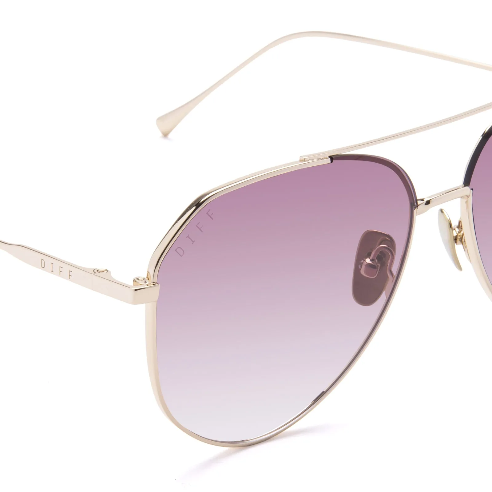 DASH - ROSE GOLD + WINE GRADIENT SUNGLASSES sold by Diff Eyewear product image thumbnail 2