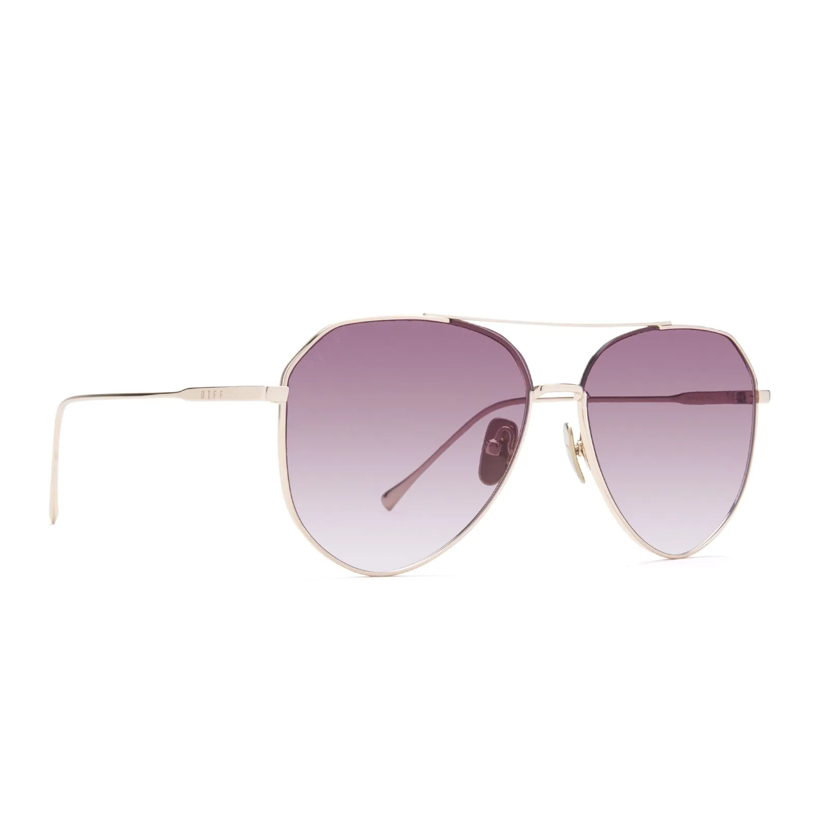 DASH - ROSE GOLD + WINE GRADIENT SUNGLASSES sold by Diff Eyewear product image thumbnail 3