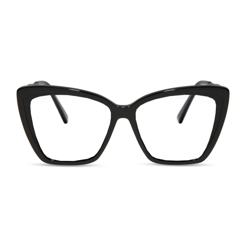 BECKY II - BLACK + GLASSES sold by Diff Eyewear