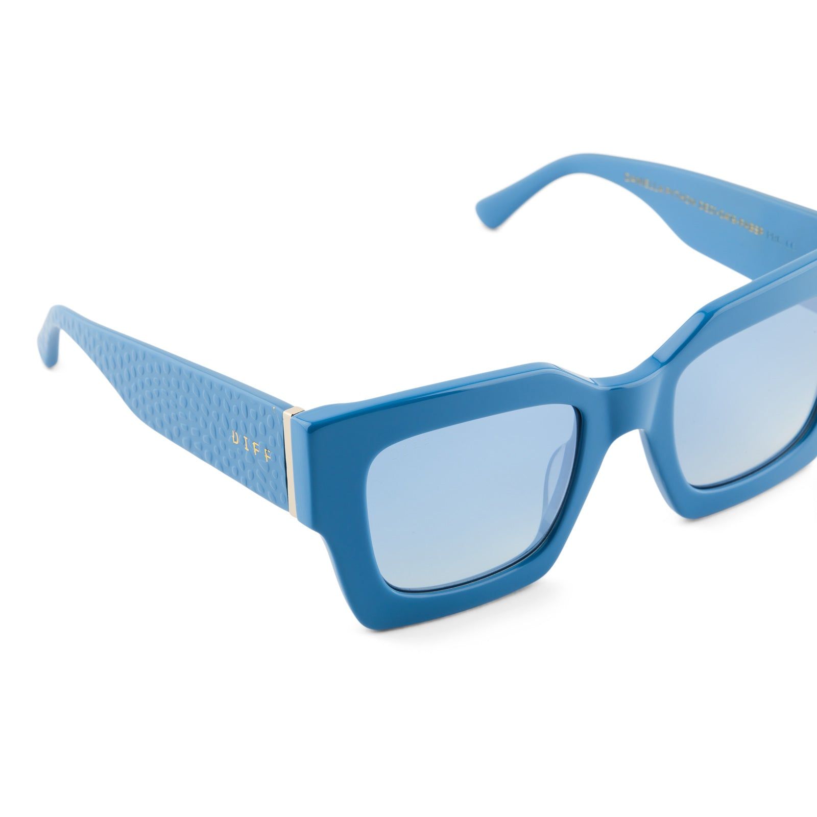 DANIELLA PYTHON - PALISADES BLUE + BLUE GRADIENT FLASH POLARIZED SUNGLASSES sold by Diff Eyewear