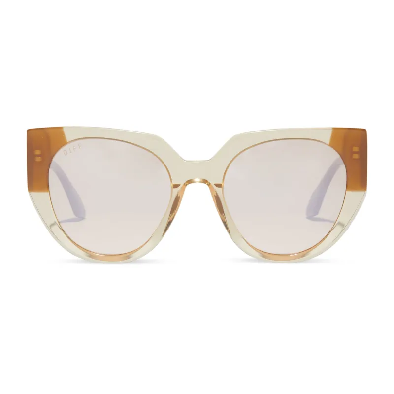 IVY - HONEY CRYSTAL W/ BROWN + HONEY SUNGLASSES sold by Diff Eyewear