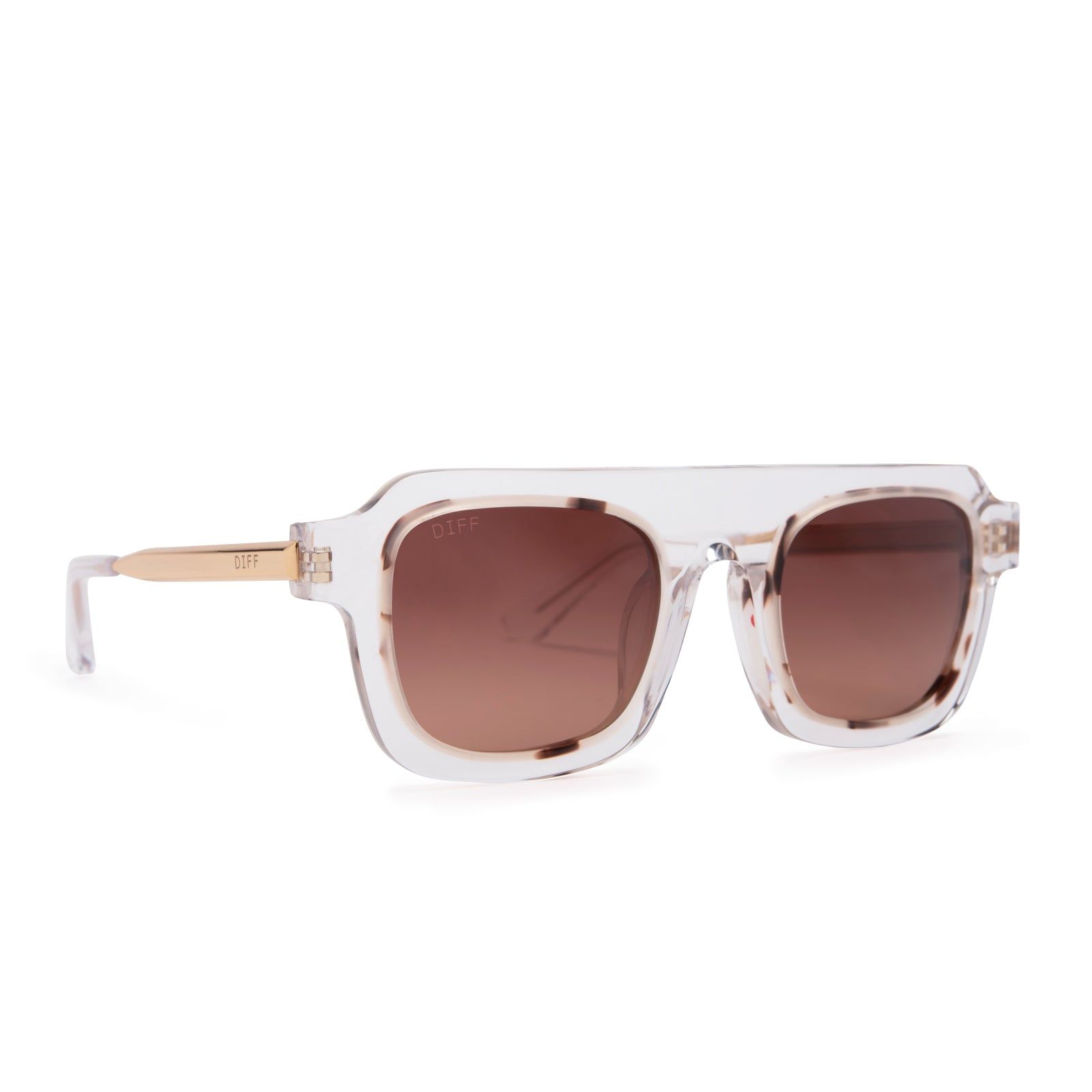 ALDEN - CLEAR CRYSTAL + WINE GRADIENT SUNGLASSES sold by Diff Eyewear product image thumbnail 2