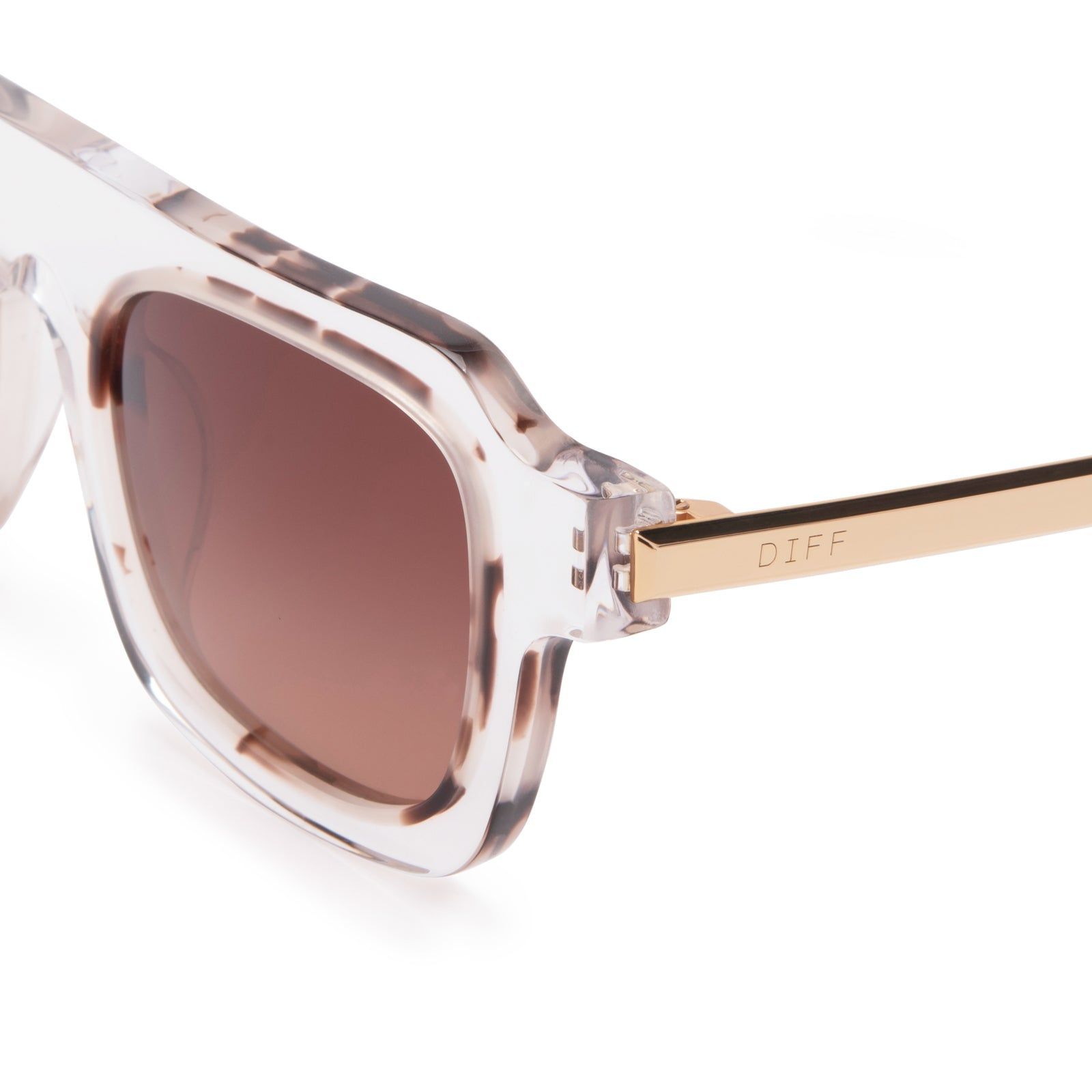ALDEN - CLEAR CRYSTAL + WINE GRADIENT SUNGLASSES sold by Diff Eyewear product image thumbnail 3