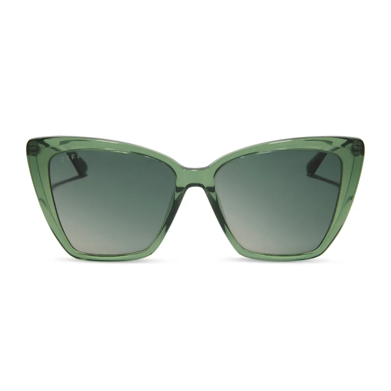 BECKY II - SAGE CRYSTAL + G15 GRADIENT + POLARIZED SUNGLASSES sold by Diff Eyewear