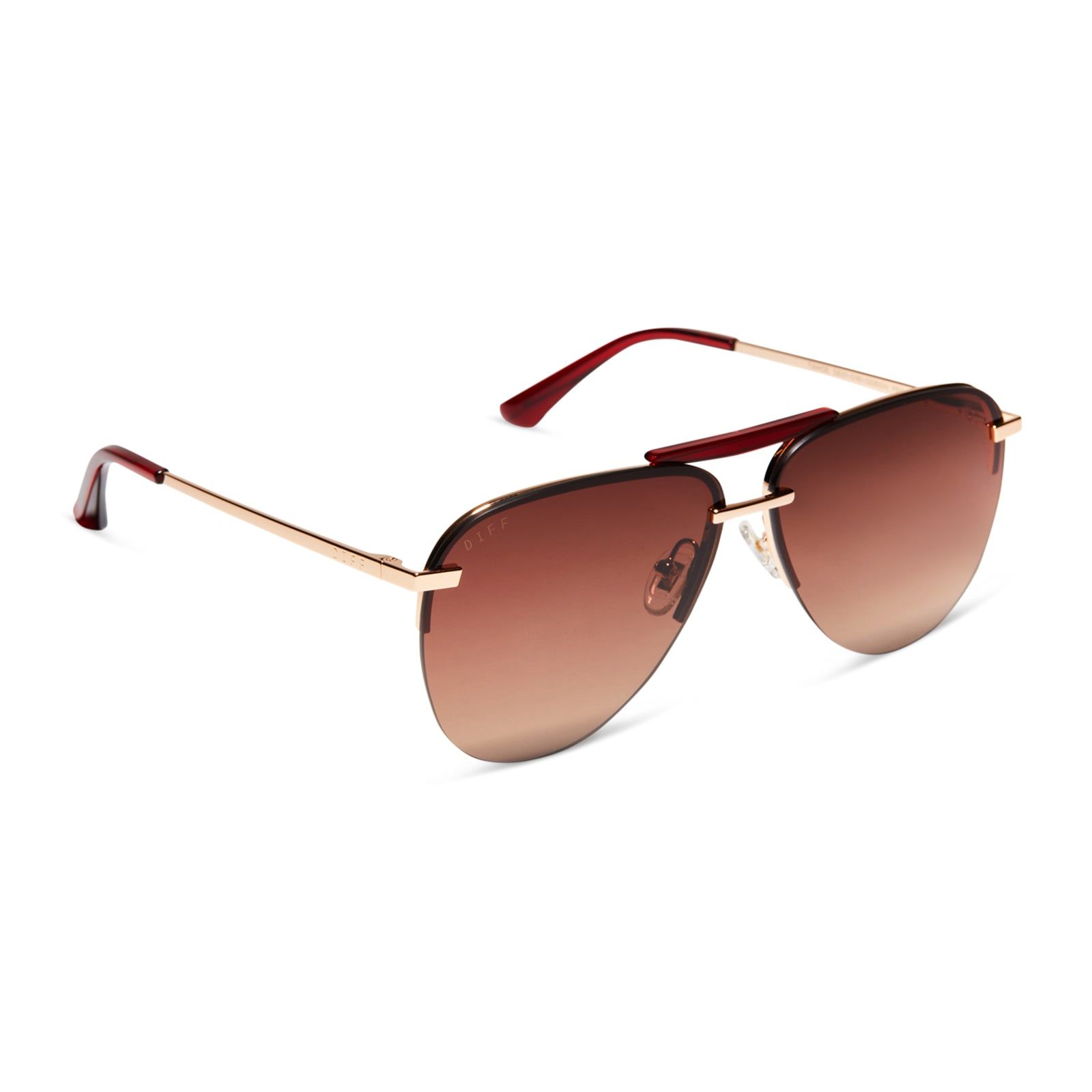 TAHOE - GOLD + BROWN GRADIENT SUNGLASSES sold by Diff Eyewear product image thumbnail 2