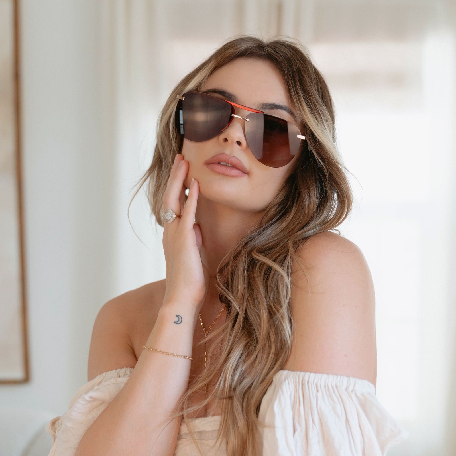 TAHOE - GOLD + BROWN GRADIENT SUNGLASSES sold by Diff Eyewear product image thumbnail 5