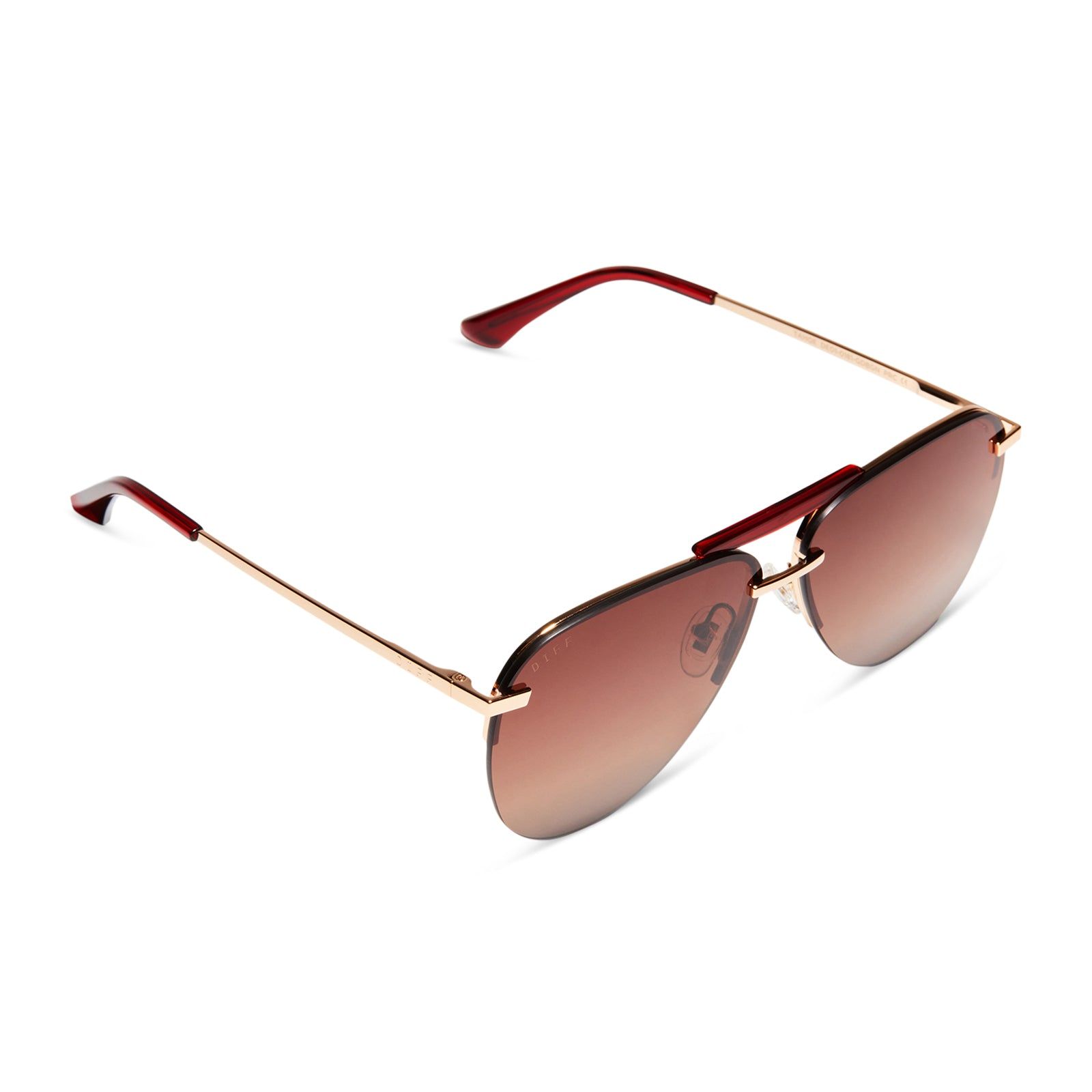 TAHOE - GOLD + BROWN GRADIENT SUNGLASSES sold by Diff Eyewear product image thumbnail 4