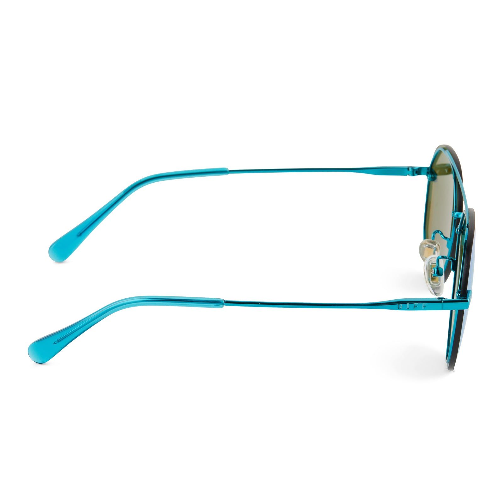 LENOX XS - TURQUOISE METALLIC + TEAL MIRROR + POLARIZED SUNGLASSES sold by Diff Eyewear product image thumbnail 3