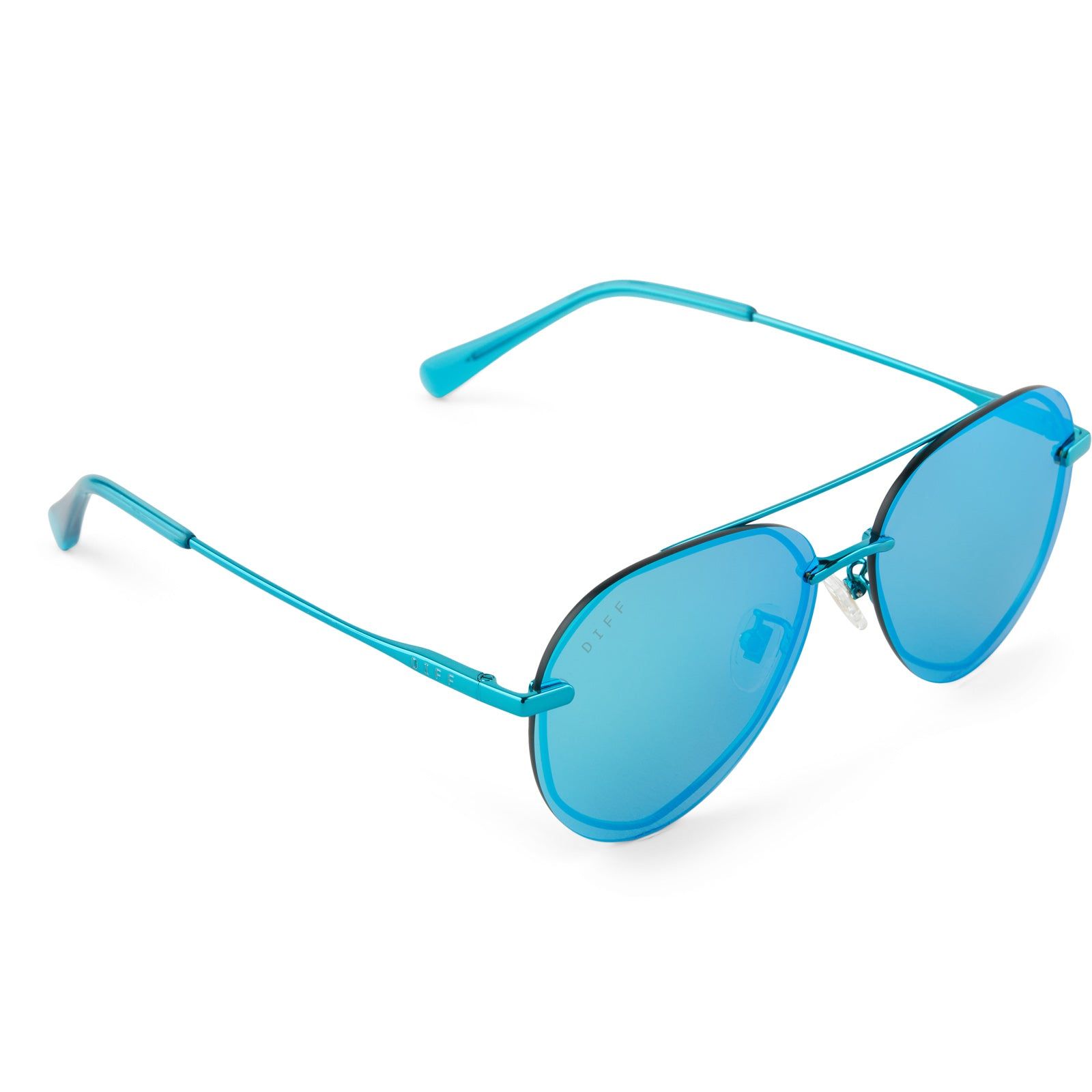 LENOX XS - TURQUOISE METALLIC + TEAL MIRROR + POLARIZED SUNGLASSES sold by Diff Eyewear product image thumbnail 4