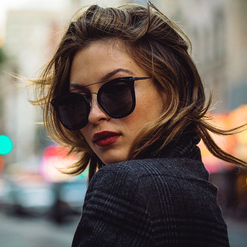 ZOEY - BLACK + GREY + POLARIZED SUNGLASSES sold by Diff Eyewear product image thumbnail 7