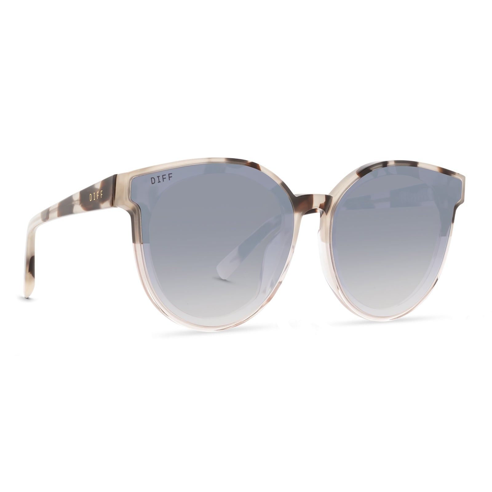 GEMMA - CREAM TORTOISE / SANDSTONE + GREY GRADIENT FLASH SUNGLASSES sold by Diff Eyewear product image thumbnail 2