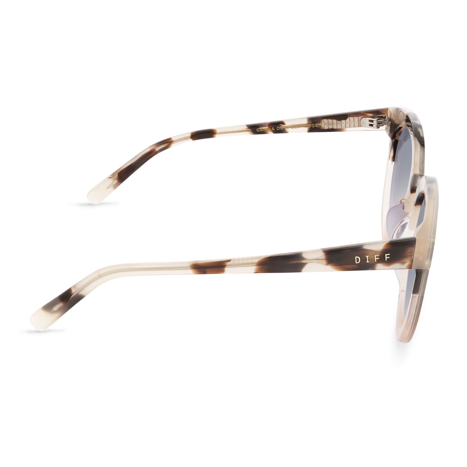 GEMMA - CREAM TORTOISE / SANDSTONE + GREY GRADIENT FLASH SUNGLASSES sold by Diff Eyewear product image thumbnail 4