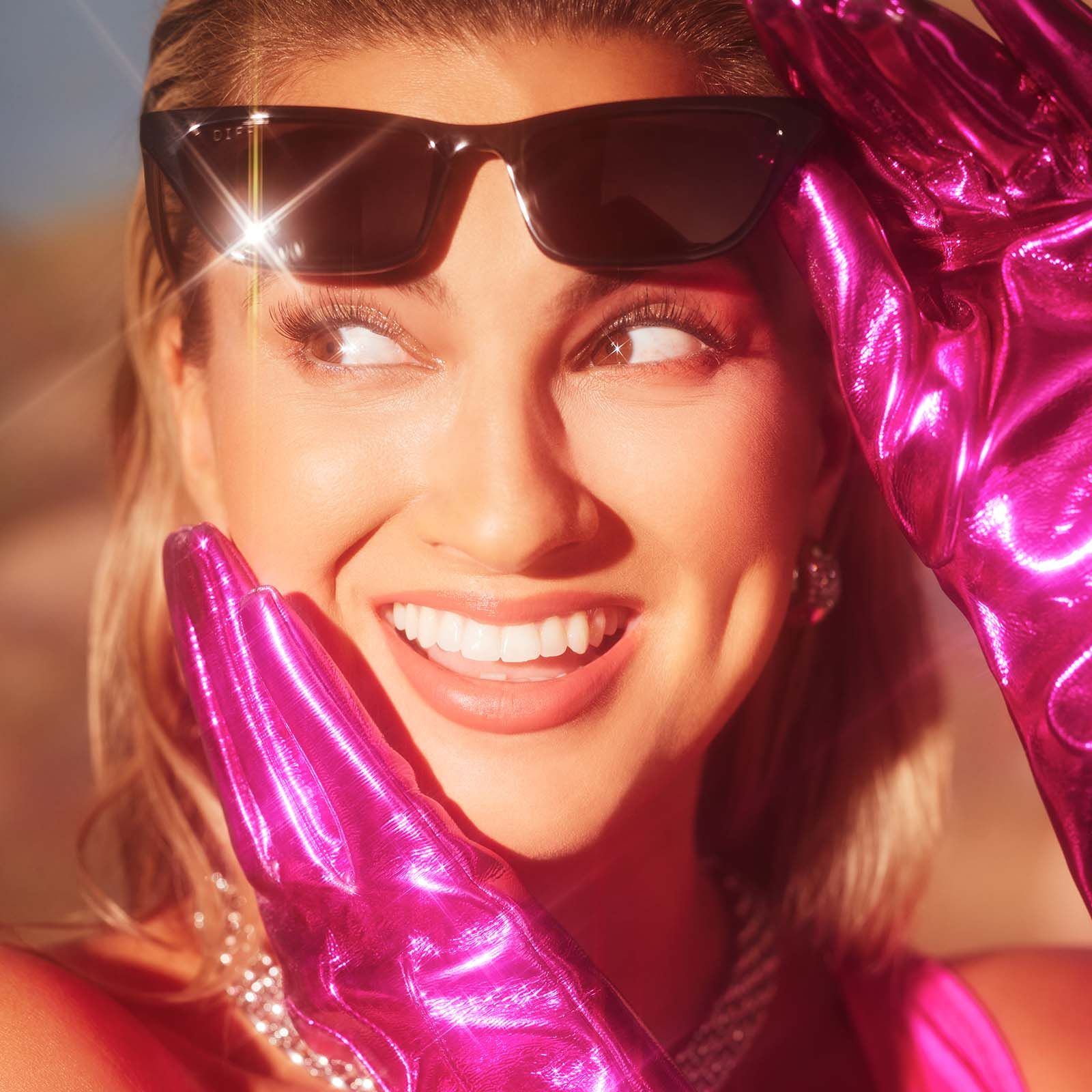 TORI KELLY - FUTURISTIC LOVER + BLACK + GREY SUNGLASSES sold by Diff Eyewear product image thumbnail 5