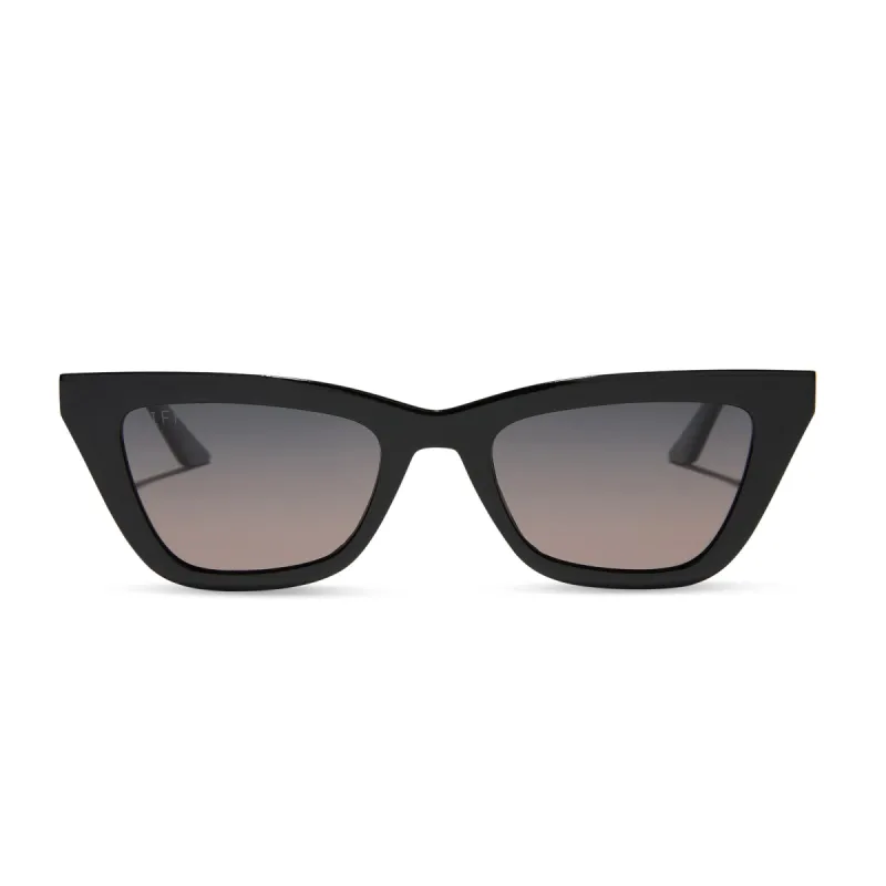 MADI NELSON - THE NOAH + BLACK + TWILIGHT GRADIENT + POLARIZED SUNGLASSES sold by Diff Eyewear