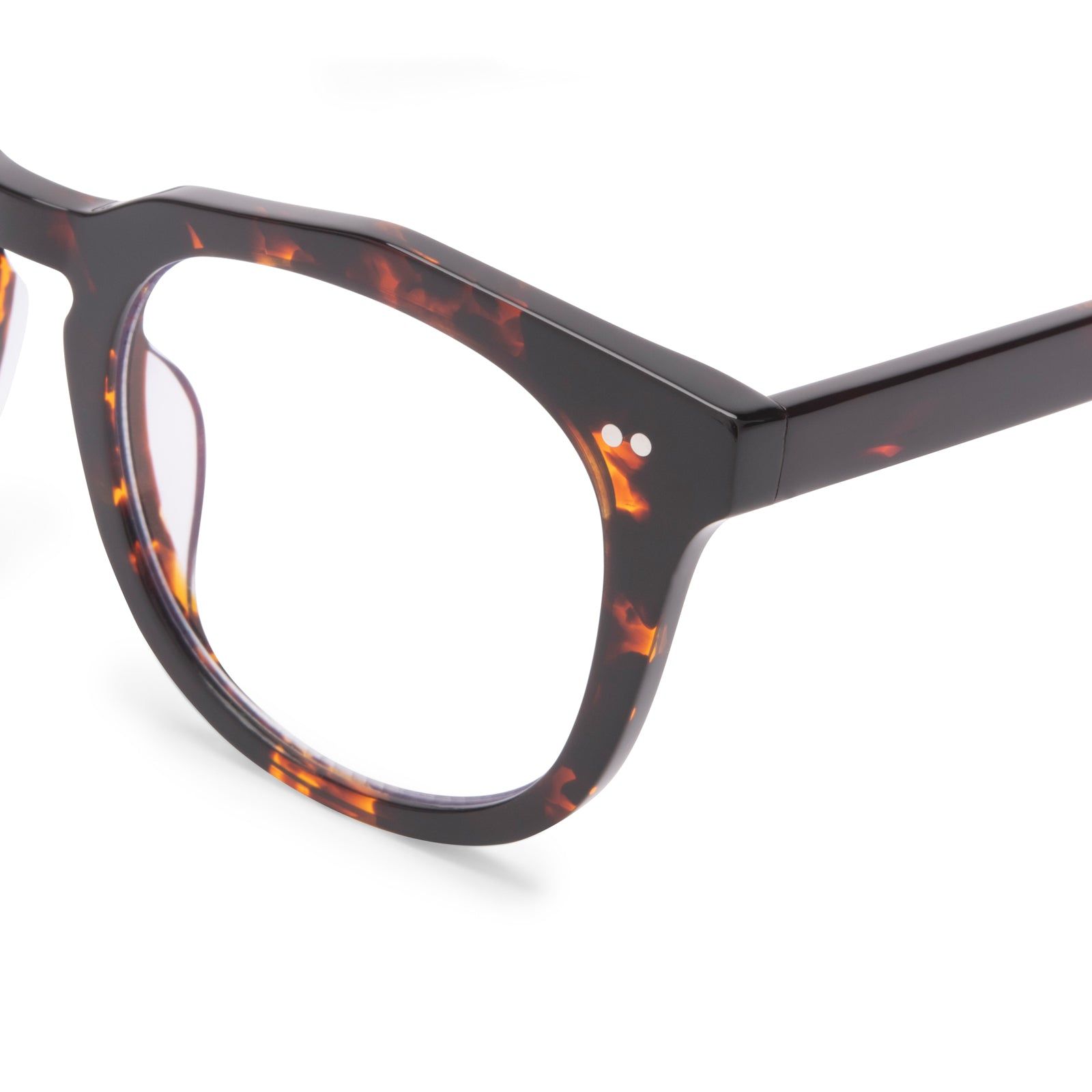 WESTON - DARK TORTOISE + CLEAR GLASSES sold by Diff Eyewear product image thumbnail 3