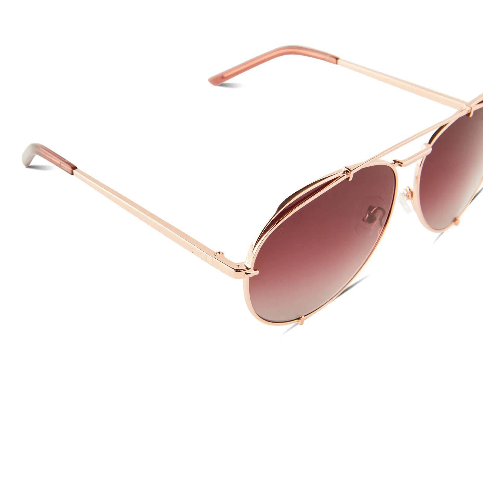 KOKO - ROSE GOLD + WINE GRADIENT SUNGLASSES sold by Diff Eyewear product image thumbnail 4
