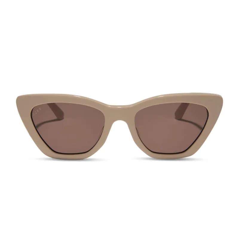 CAMILA - ALMOND + BROWN SUNGLASSES sold by Diff Eyewear