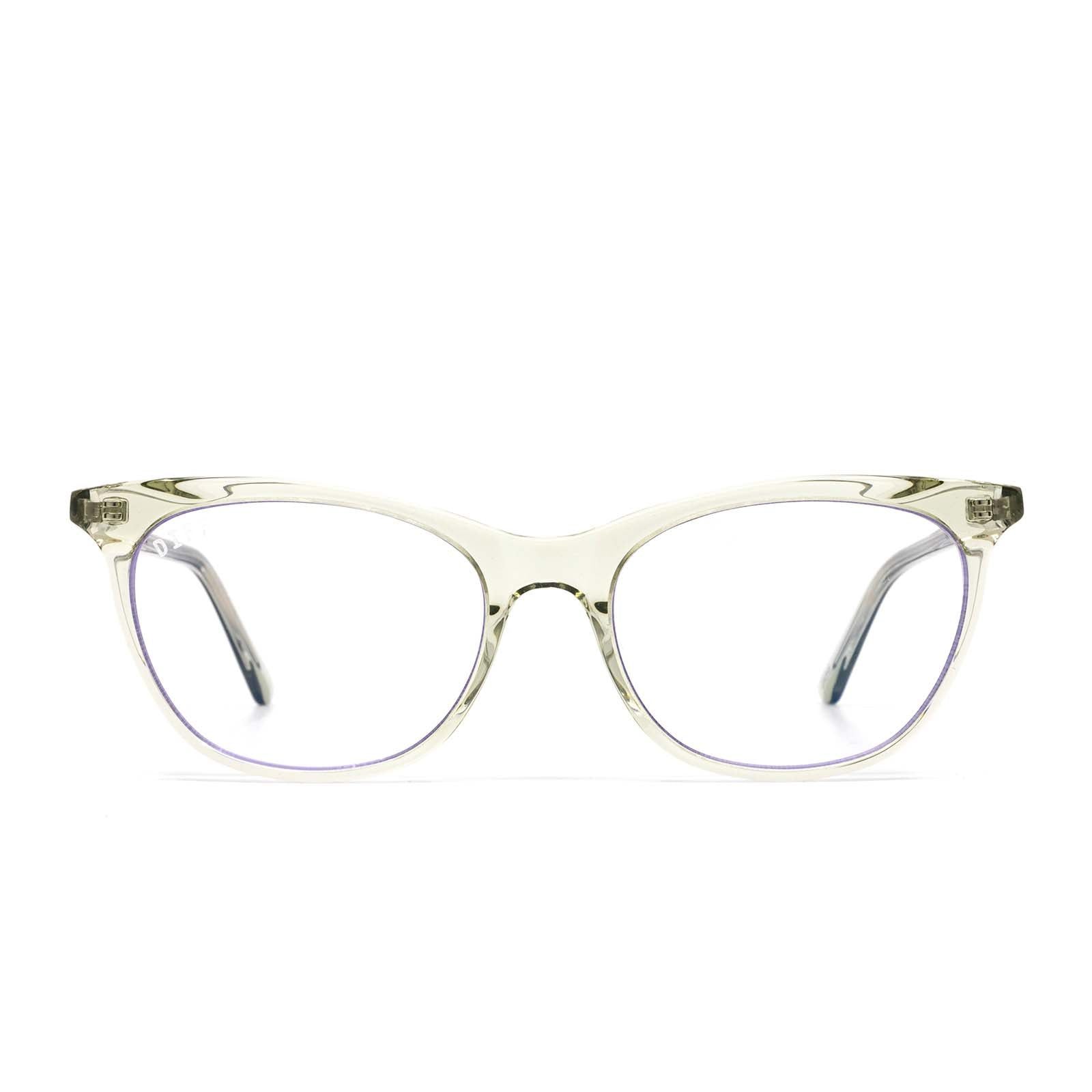 JADE - OLIVE CRYSTAL + BLUE LIGHT TECHNOLOGY GLASSES sold by Diff Eyewear